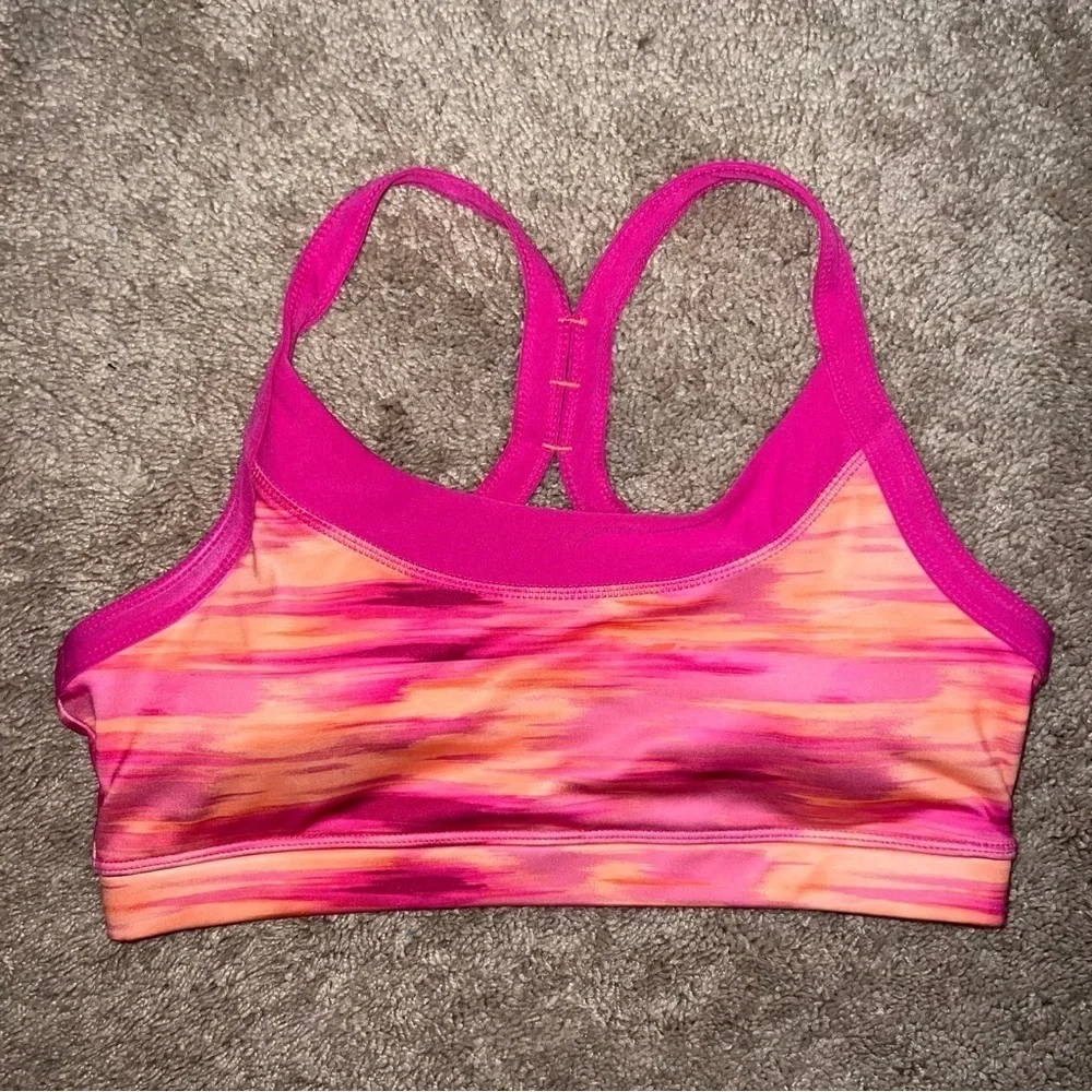 3/$25 🍄 Avia Pink Orange Active Racerback Sports Bra Style Estilo Large